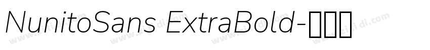 NunitoSans ExtraBold字体转换